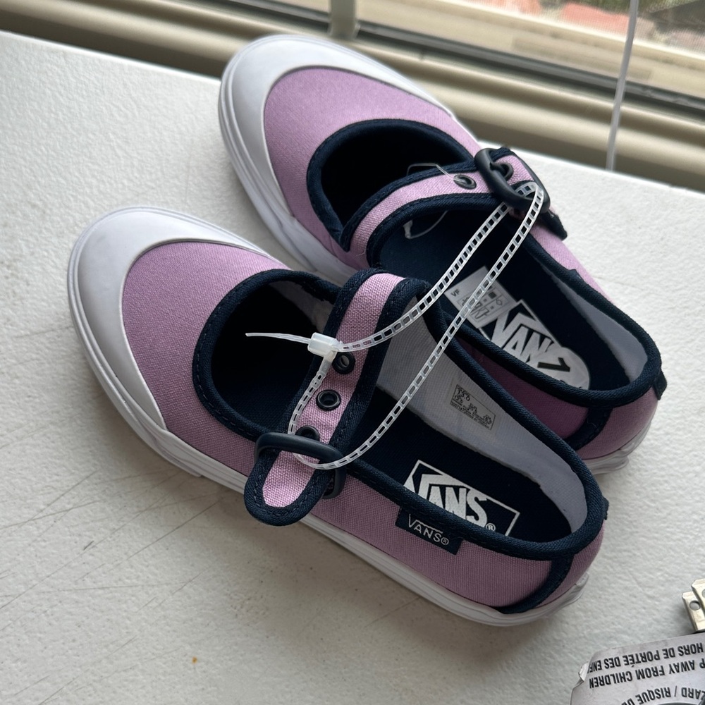 NEW Vans kids Pink and Navy Sneakers size 13 - Picture 8 of 9